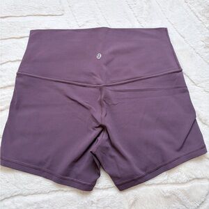 lululemon athletica align shorts high rise 4" grape thistle size 10